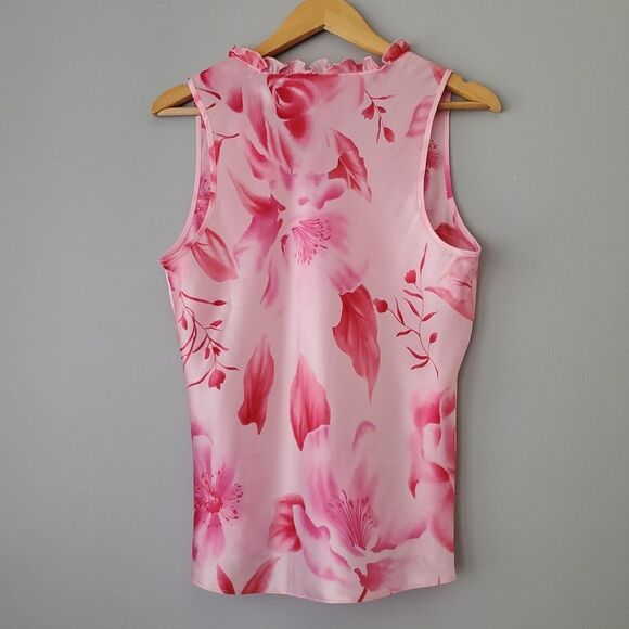Inner Most Pink Floral 2-Piece Vintage Lightweight Satin Pajamas Womens Medium - Picture 5 of 11
